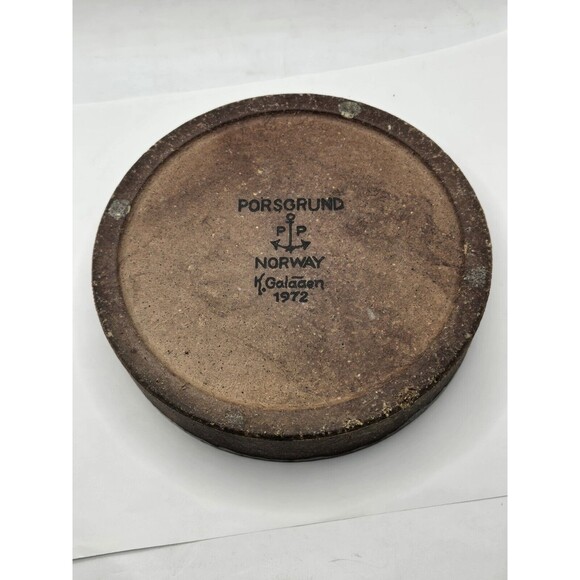Rare Unique Serving plate, Porsgrund Ceramic, Galaaen, Serving 1970 and 1972 - Picture 9 of 16